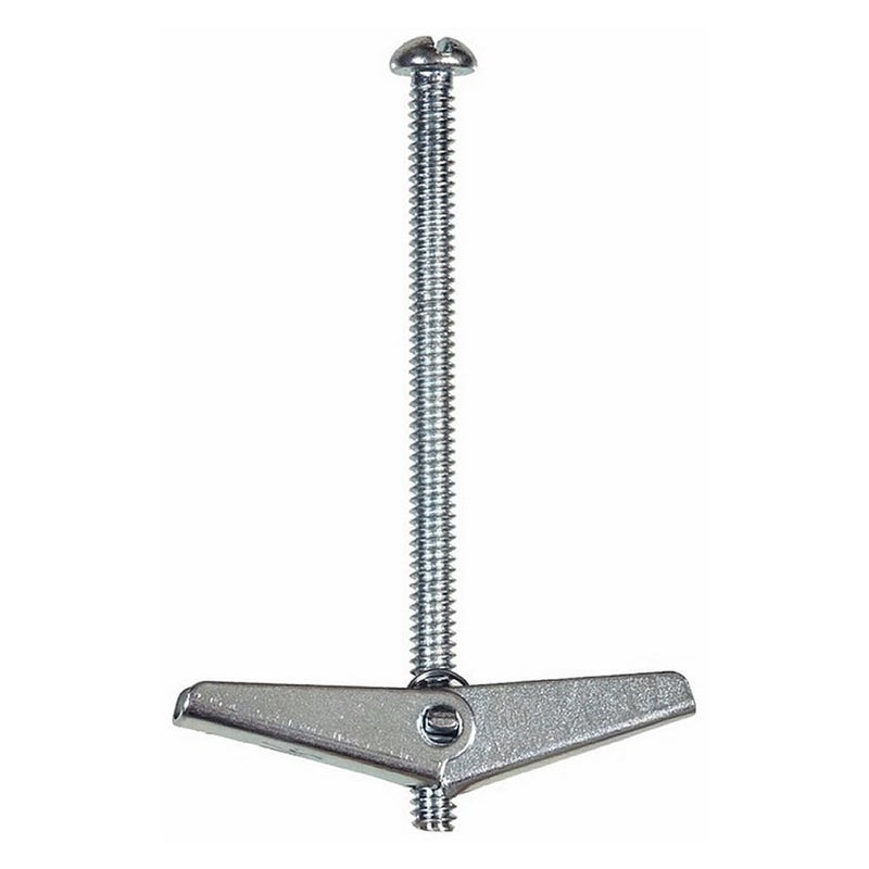 TCH Hardware 10 Pack Toggle Bolt 3/16" x 2" + 4" Slotted Drive Screws - Drywall Sheet Rock Anchor Hollow Wall Butterfly Spring Loaded Wing - Image 1